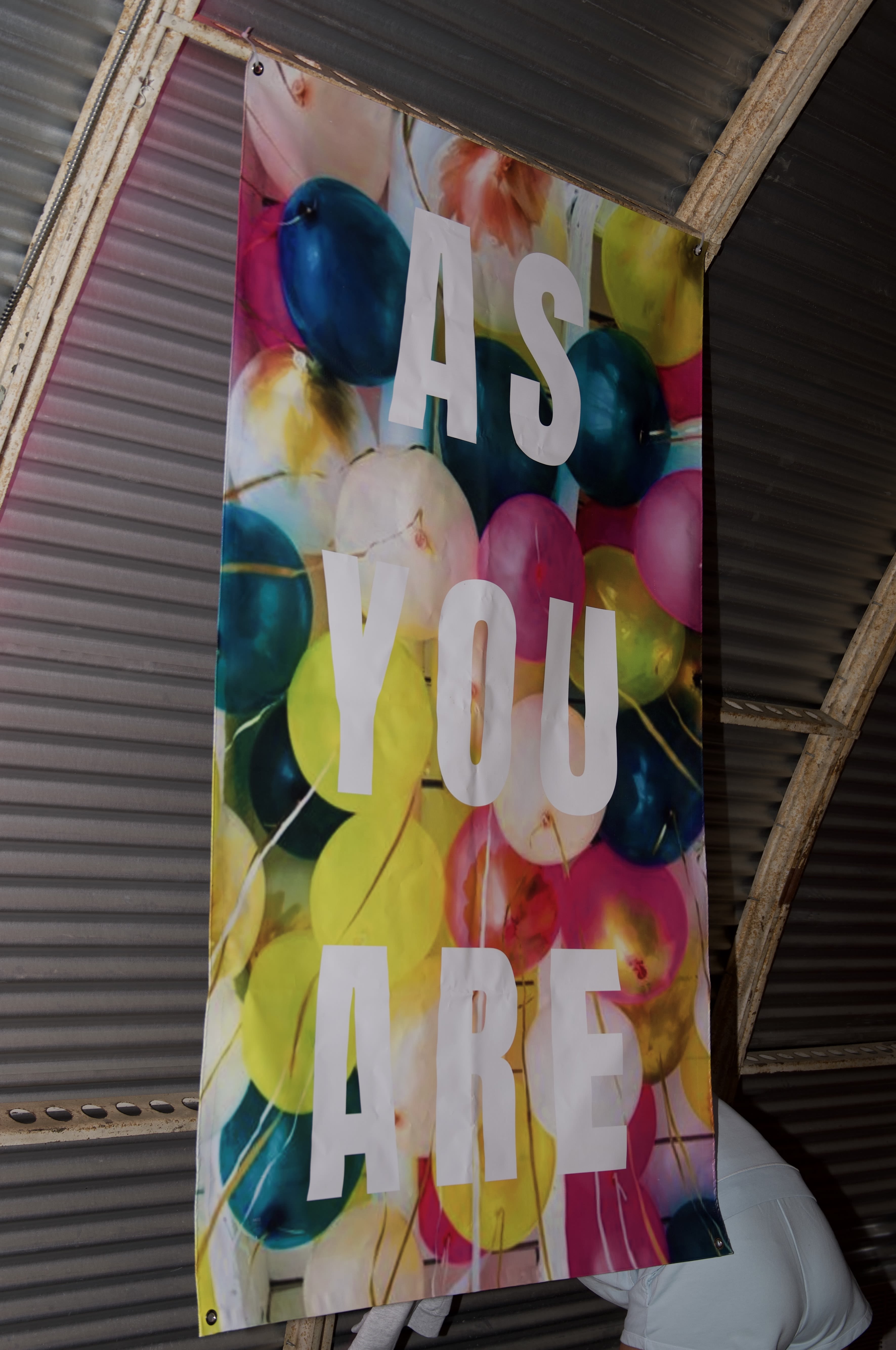 As You Are banner hung at TCU worship night.
