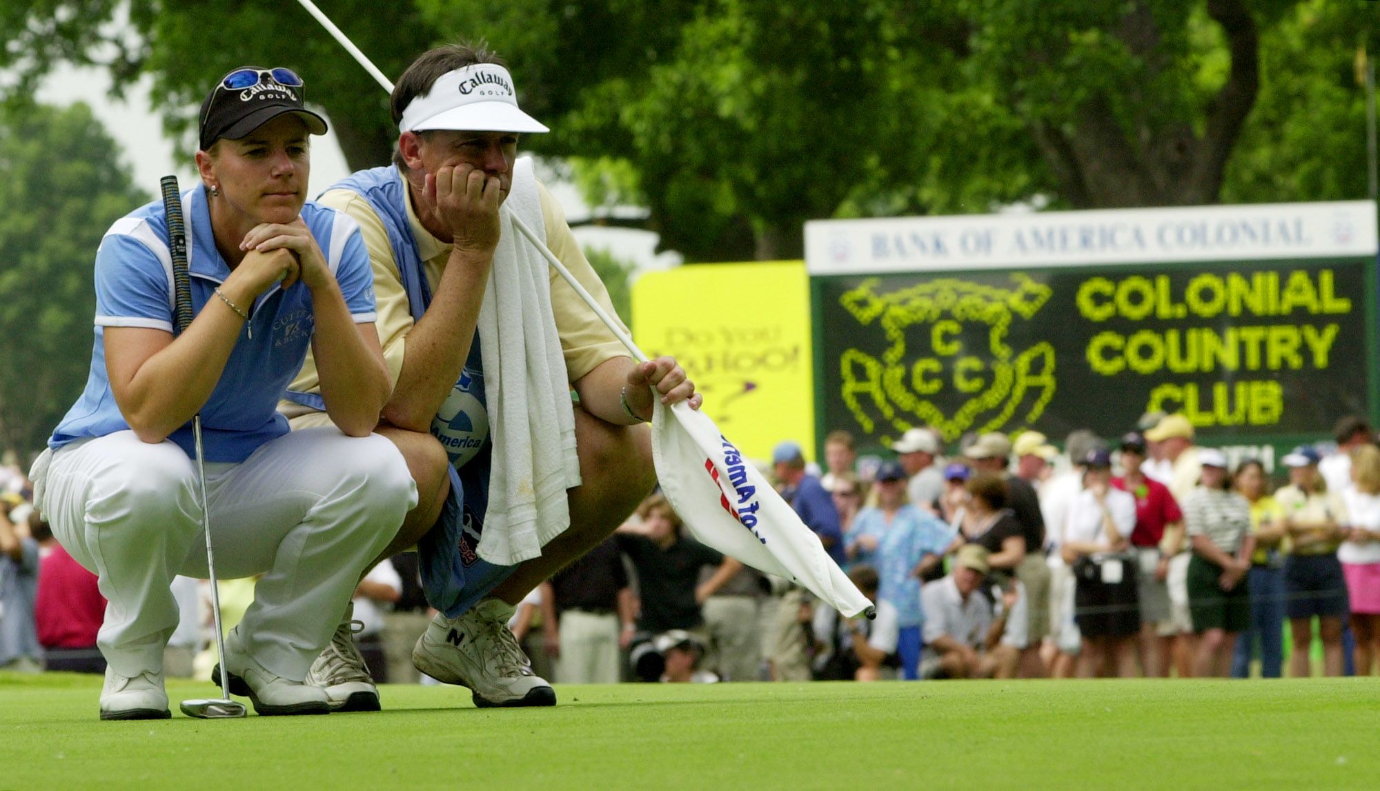 Annika Sorenstam waits to putt.